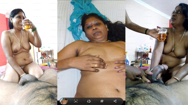 Malayalam Drinking Aunty Blowjob Fucked