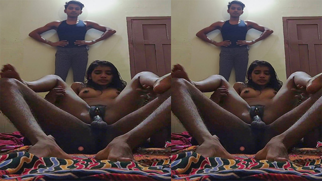 Desi Hardcore Threesome Fuck With Her Two Stepson