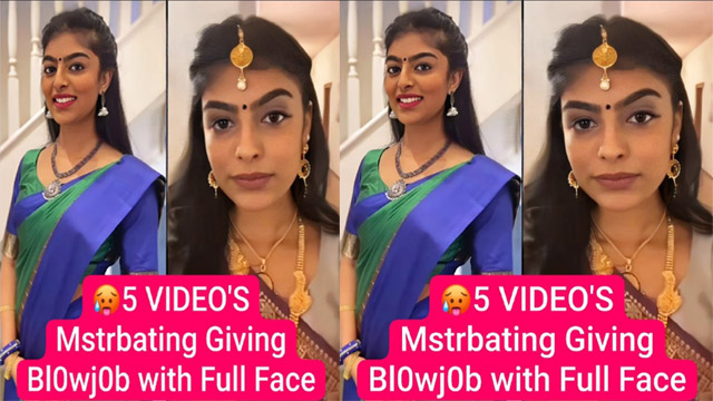 Desi NRI Girl Went Abroad for – Studying Giving Blowjob Full Face