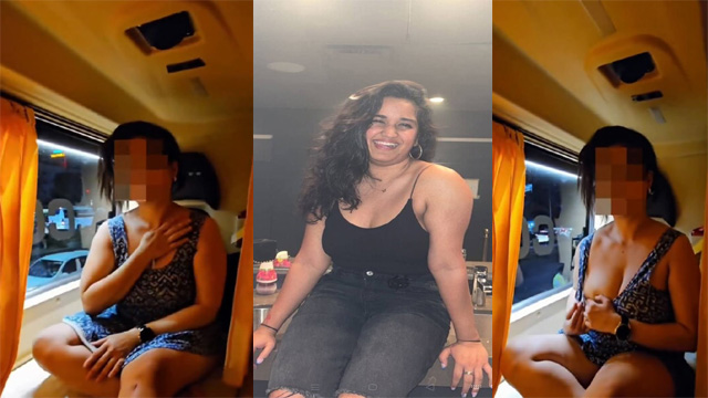 Running Bus – Wife Showing Her Assets To Outsiders On