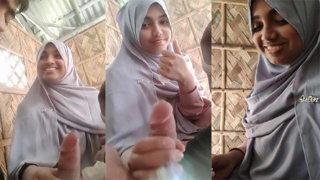 Indian Teacher Affair Hijabi Babe & Sucking Video