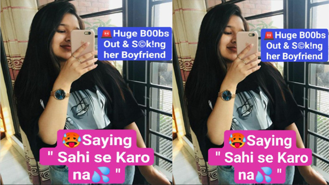 Latest Trending Sucking her Boyfriend – Giving Amazing Blowjob Video