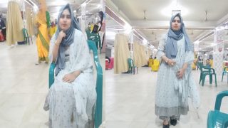 Innocent Looking Hijabi Babe Showing & Masturbating